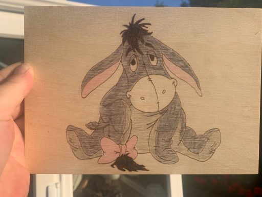 Eeyore - Pyrography
