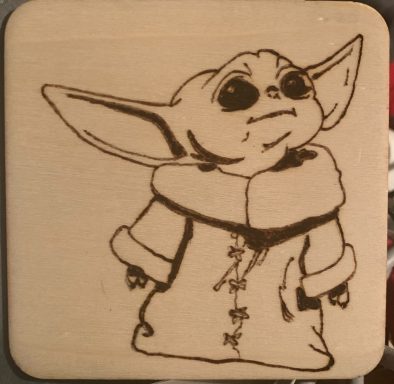 Baby Yoda - Pyrography