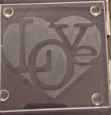 Love - Glass Etch