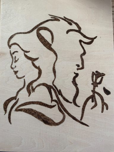 Beauty/Beast - Pyrography